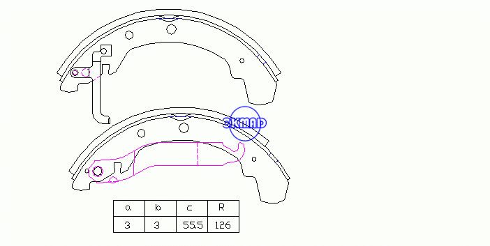 VW LT 28-35Iボックスバス40-55Iプラットフォーム/シャーシドラムブレーキシューOEM：281698527GV FSB83 GS8150、OK-BS367